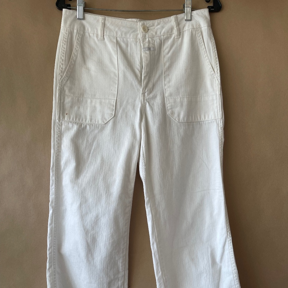 Luxe CLOSED Brand White/Ivory Perfect Summer Pants - Size 26 - 100% Cotton